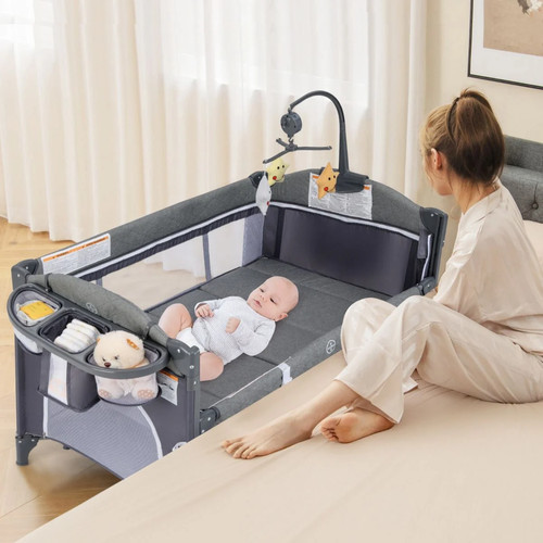 Baby travel cot bedside - 6-in-1,