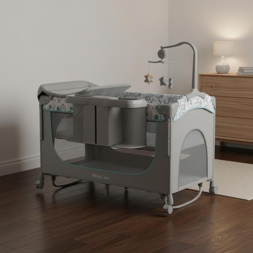 Folding travel cot with - folding,